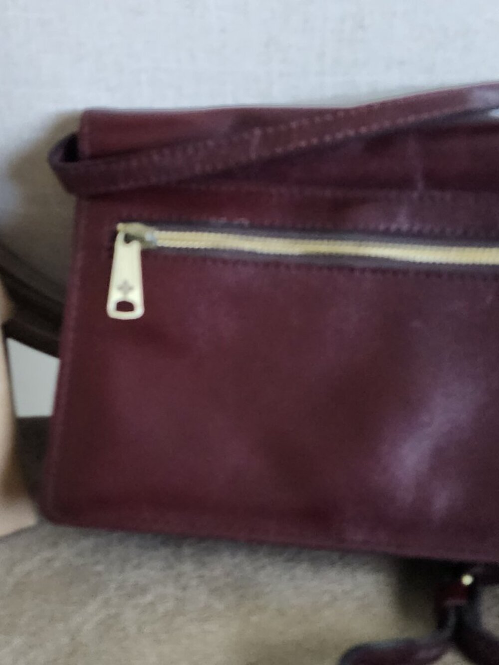 Leather with studs designer purse